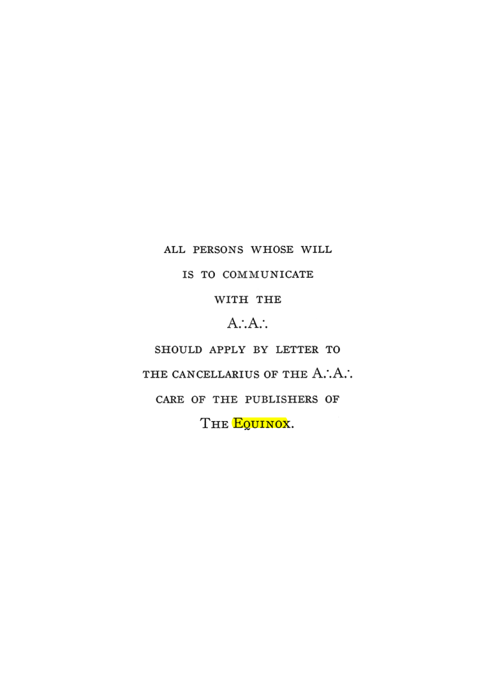 Original scan of The Equinox (Volume III, Number I), PDF page 14