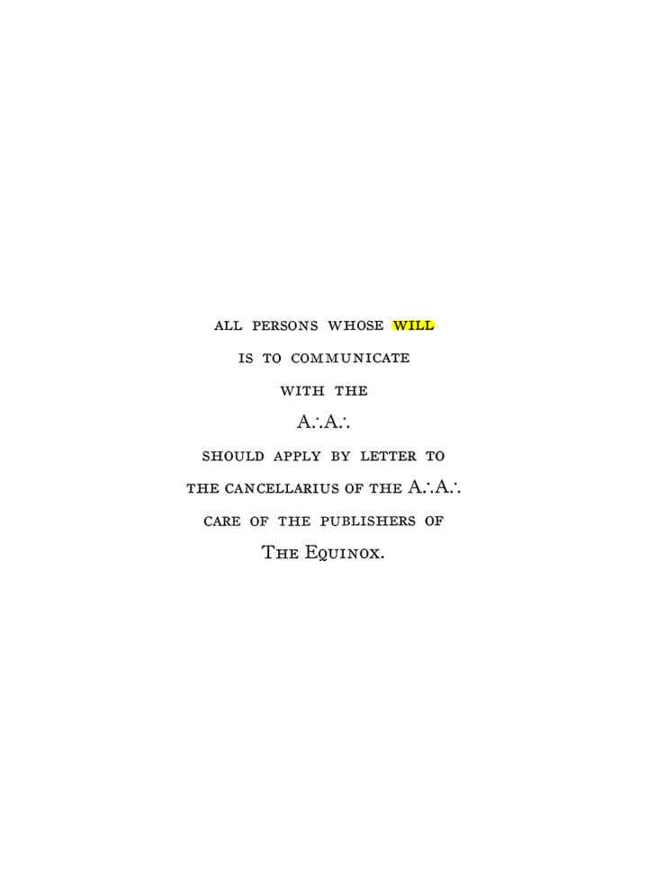 Original scan of The Equinox (Volume III, Number I), PDF page 14