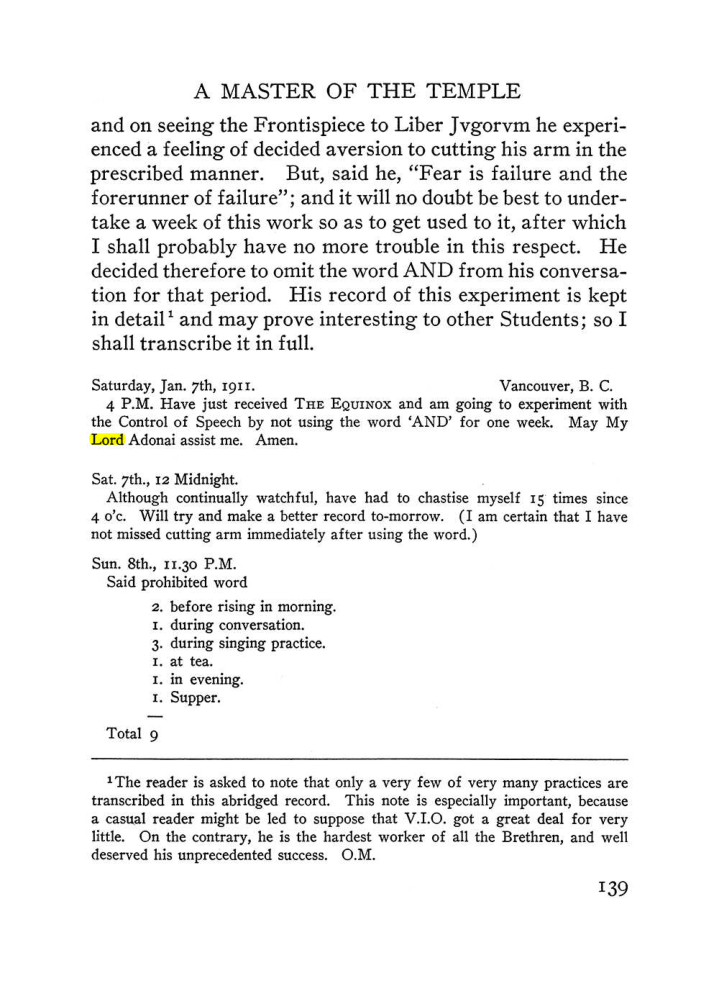 Original scan of The Equinox (Volume III, Number I), PDF page 147