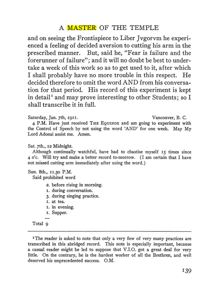 Original scan of The Equinox (Volume III, Number I), PDF page 147