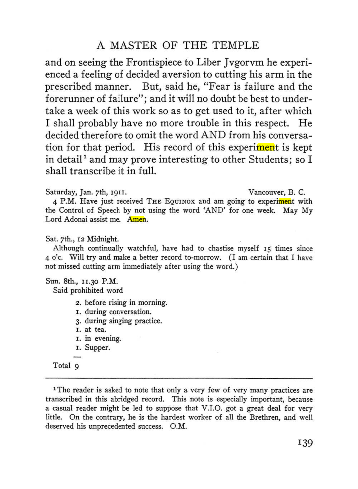 Original scan of The Equinox (Volume III, Number I), PDF page 147