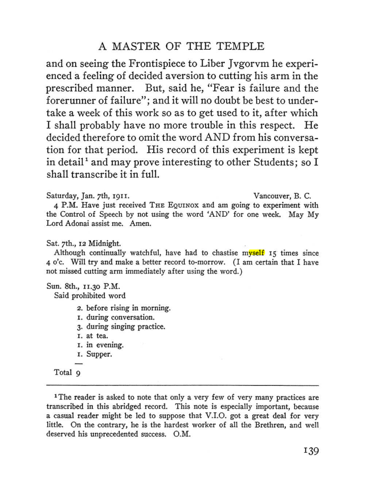 Original scan of The Equinox (Volume III, Number I), PDF page 147