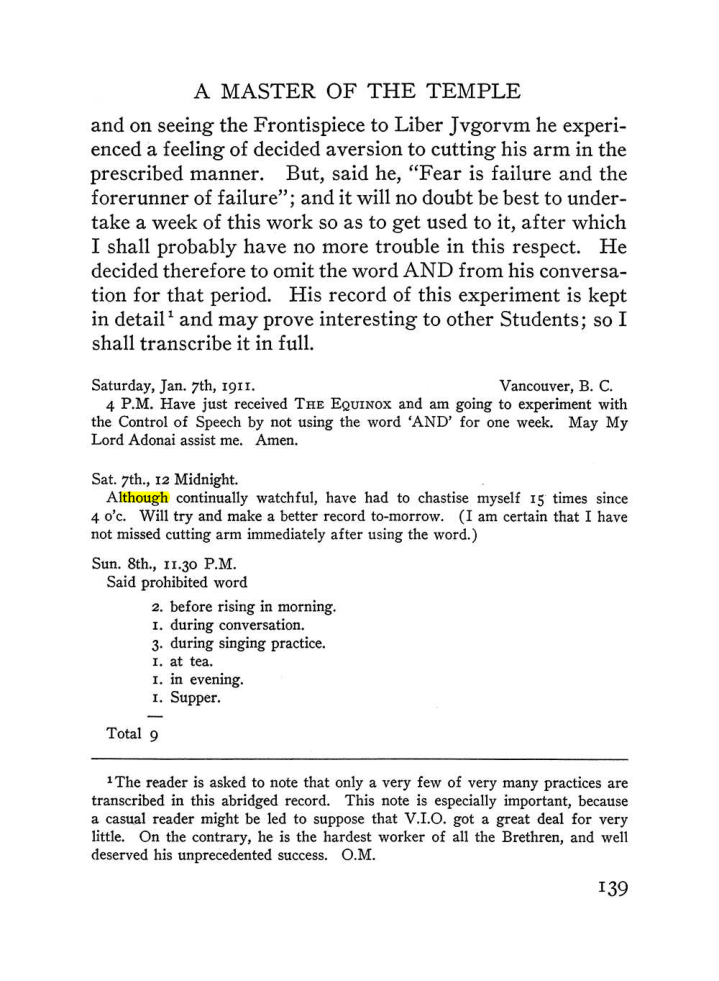 Original scan of The Equinox (Volume III, Number I), PDF page 147