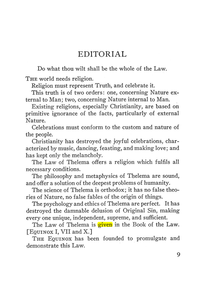 Original scan of The Equinox (Volume III, Number I), PDF page 15