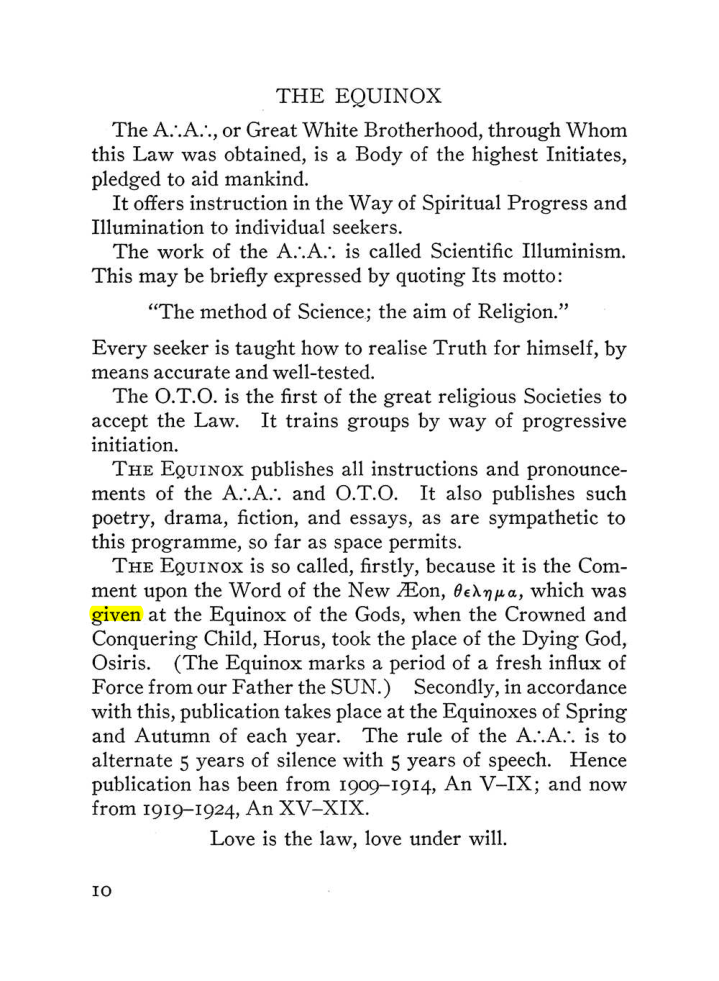 Original scan of The Equinox (Volume III, Number I), PDF page 16
