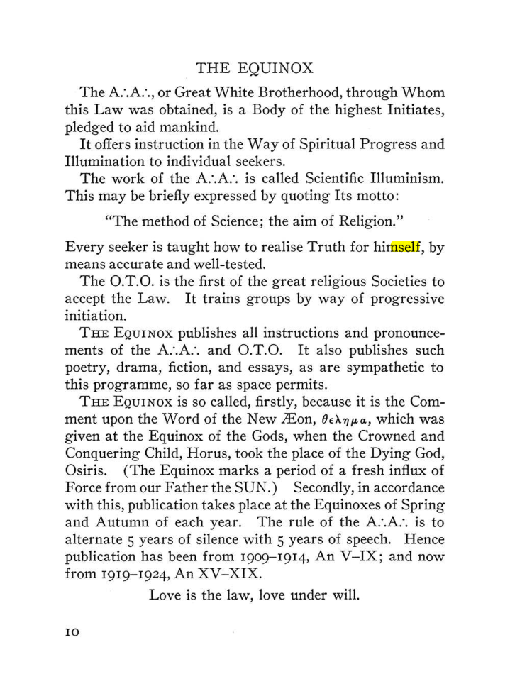Original scan of The Equinox (Volume III, Number I), PDF page 16