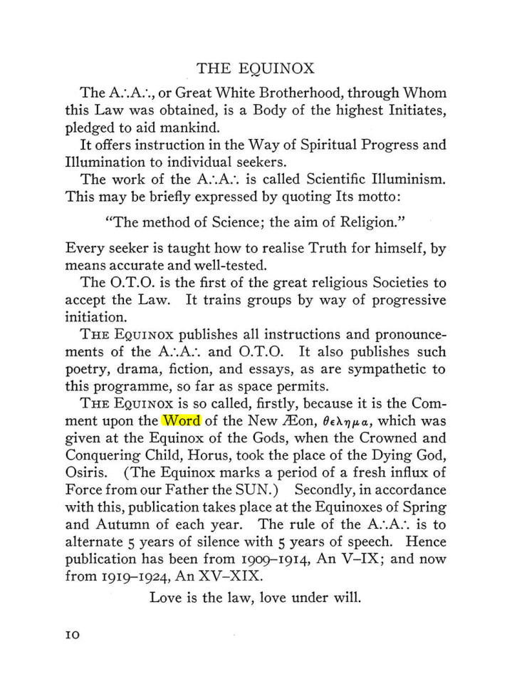Original scan of The Equinox (Volume III, Number I), PDF page 16