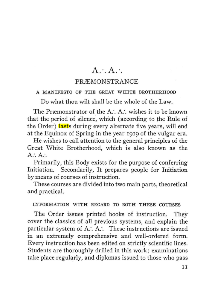 Original scan of The Equinox (Volume III, Number I), PDF page 17