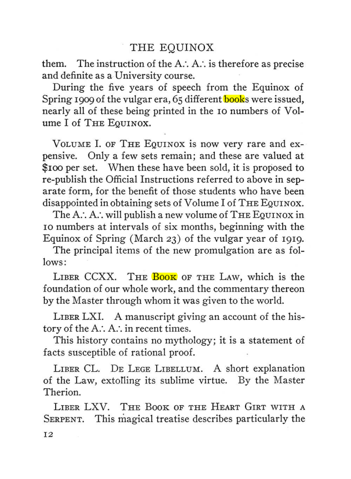 Original scan of The Equinox (Volume III, Number I), PDF page 18