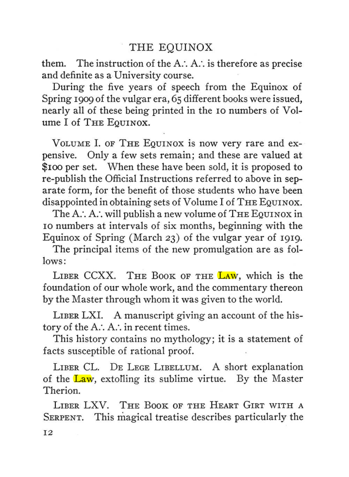 Original scan of The Equinox (Volume III, Number I), PDF page 18