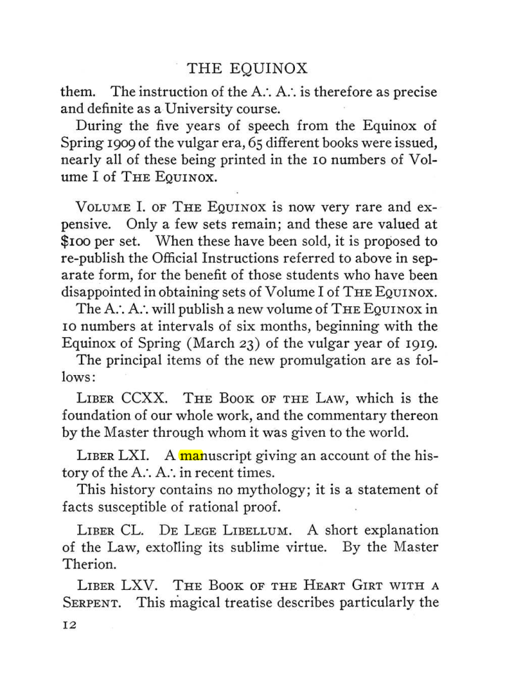Original scan of The Equinox (Volume III, Number I), PDF page 18