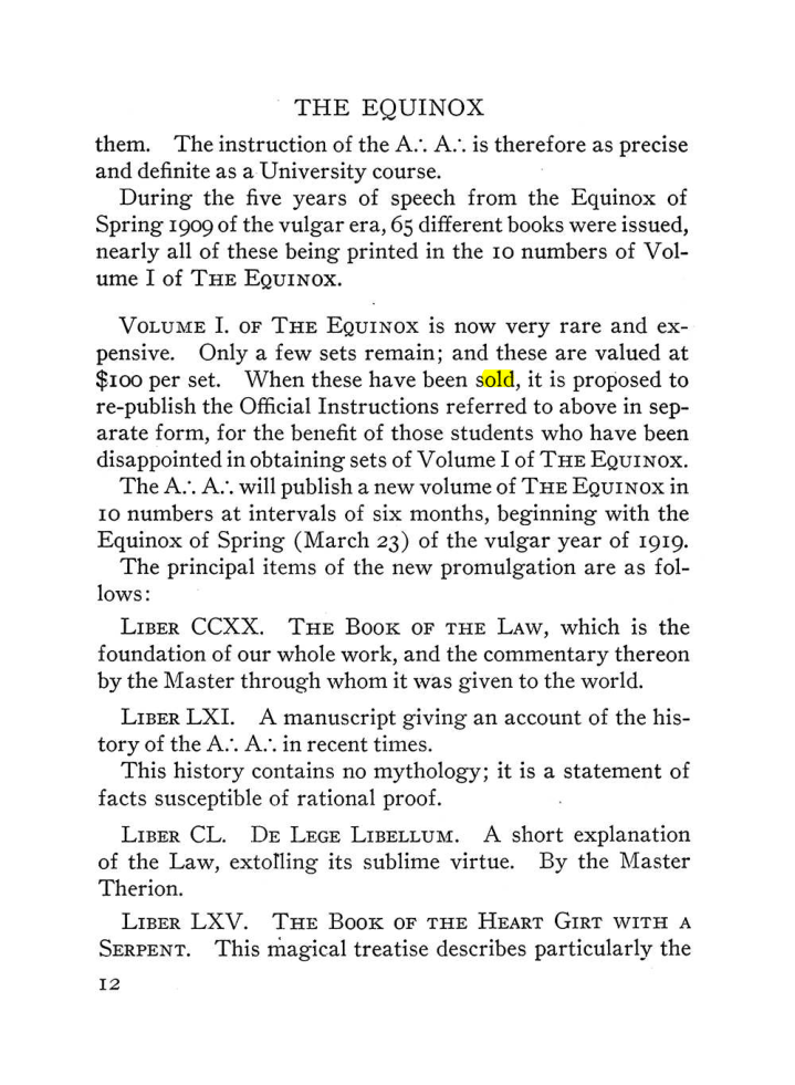 Original scan of The Equinox (Volume III, Number I), PDF page 18