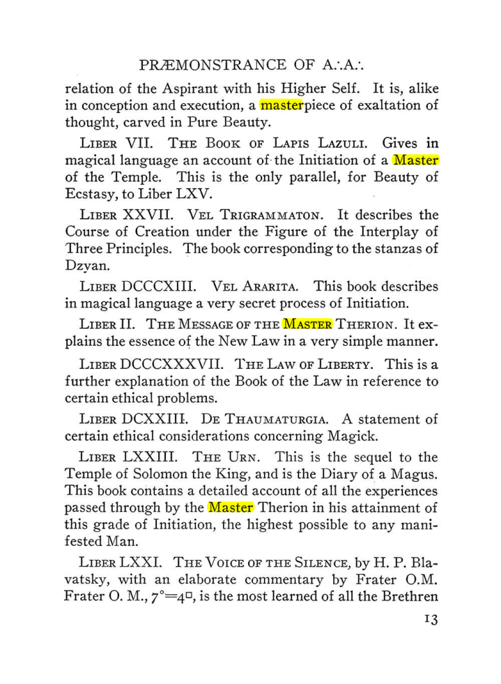 Original scan of The Equinox (Volume III, Number I), PDF page 19