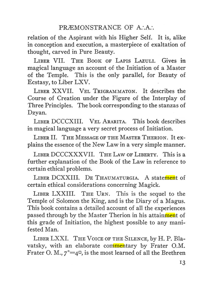 Original scan of The Equinox (Volume III, Number I), PDF page 19