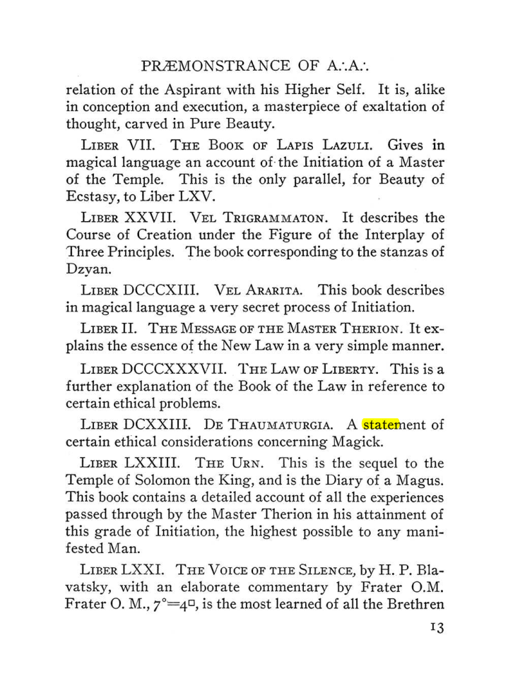 Original scan of The Equinox (Volume III, Number I), PDF page 19