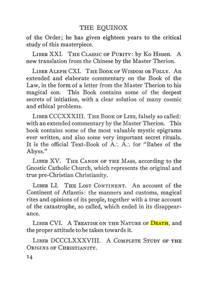 Original scan of The Equinox (Volume III, Number I), PDF page 20