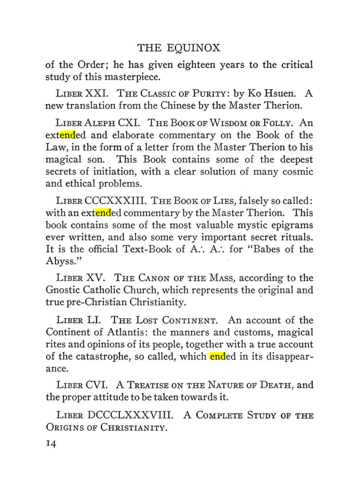 Original scan of The Equinox (Volume III, Number I), PDF page 20