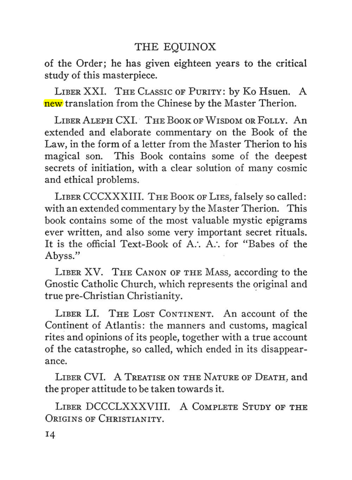 Original scan of The Equinox (Volume III, Number I), PDF page 20