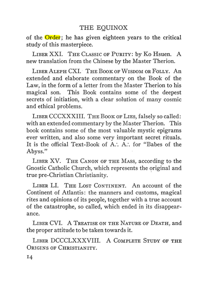 Original scan of The Equinox (Volume III, Number I), PDF page 20
