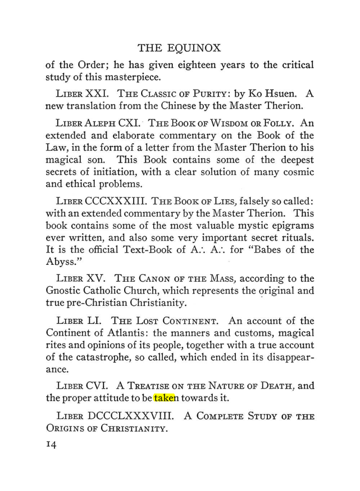 Original scan of The Equinox (Volume III, Number I), PDF page 20