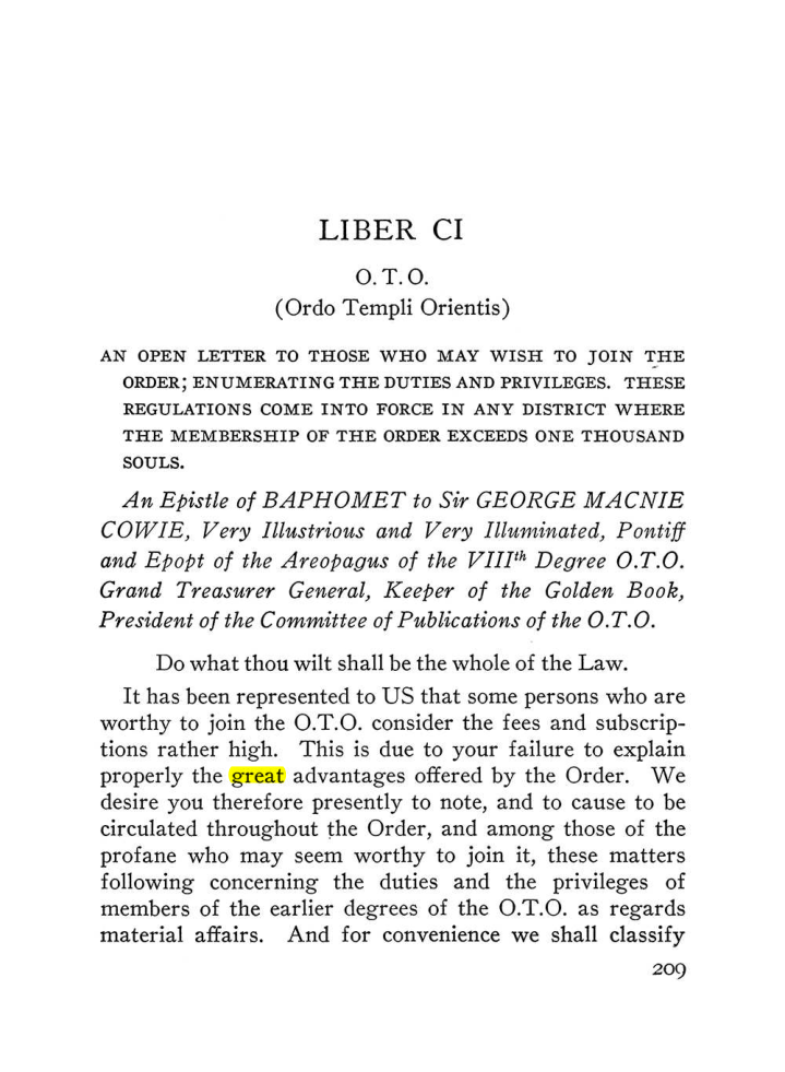 Original scan of The Equinox (Volume III, Number I), PDF page 223