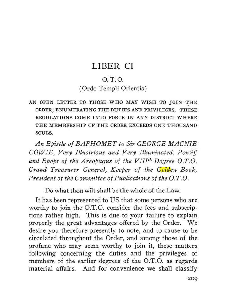 Original scan of The Equinox (Volume III, Number I), PDF page 223