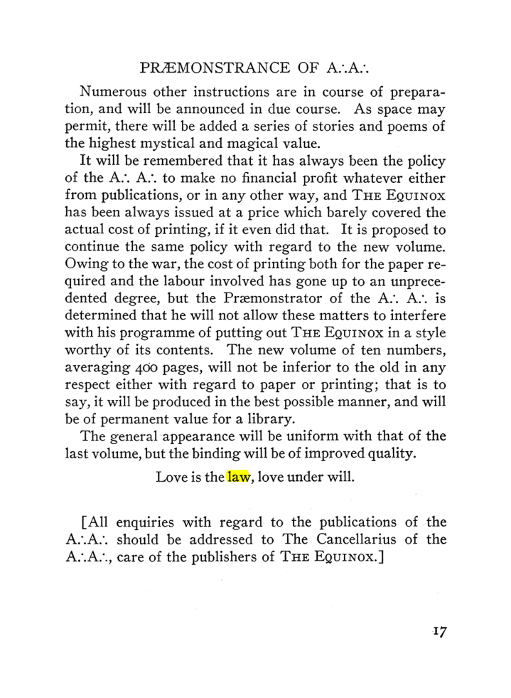 Original scan of The Equinox (Volume III, Number I), PDF page 23