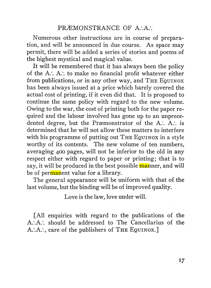 Original scan of The Equinox (Volume III, Number I), PDF page 23