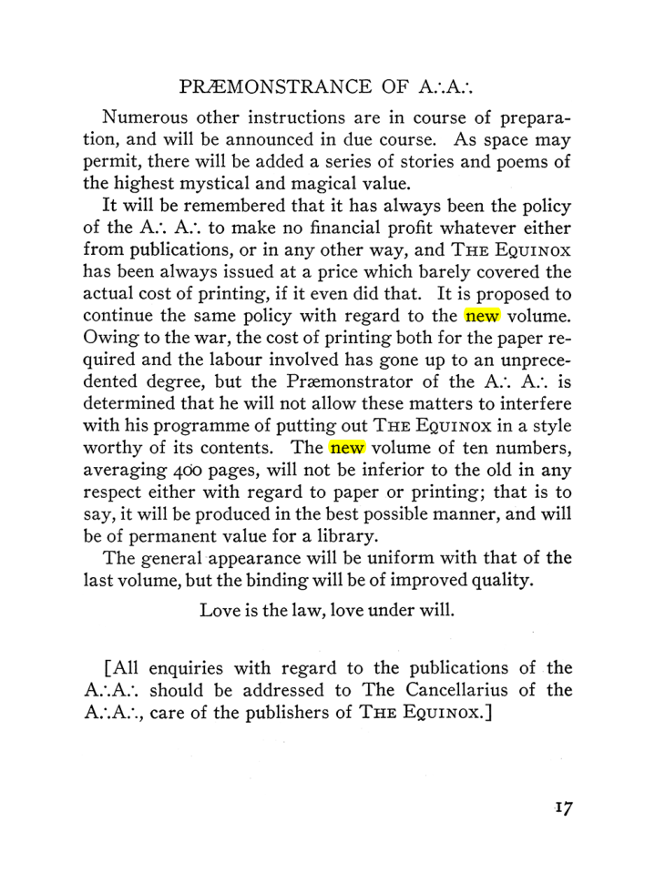 Original scan of The Equinox (Volume III, Number I), PDF page 23