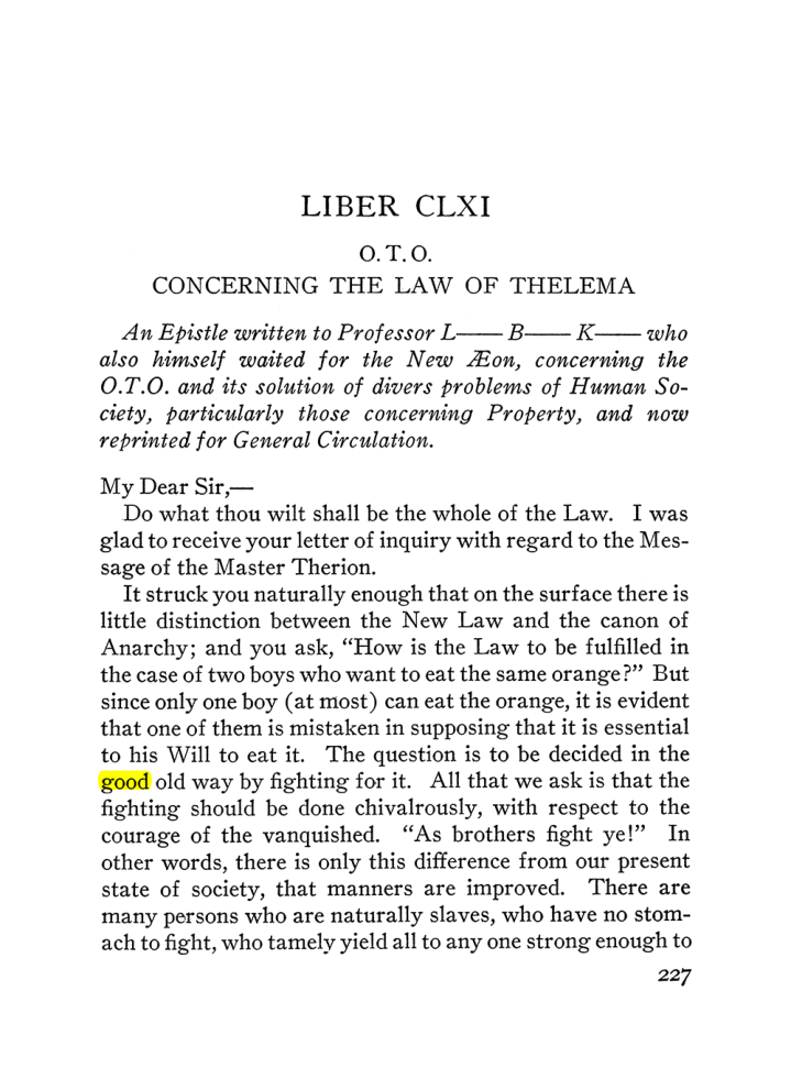 Original scan of The Equinox (Volume III, Number I), PDF page 241