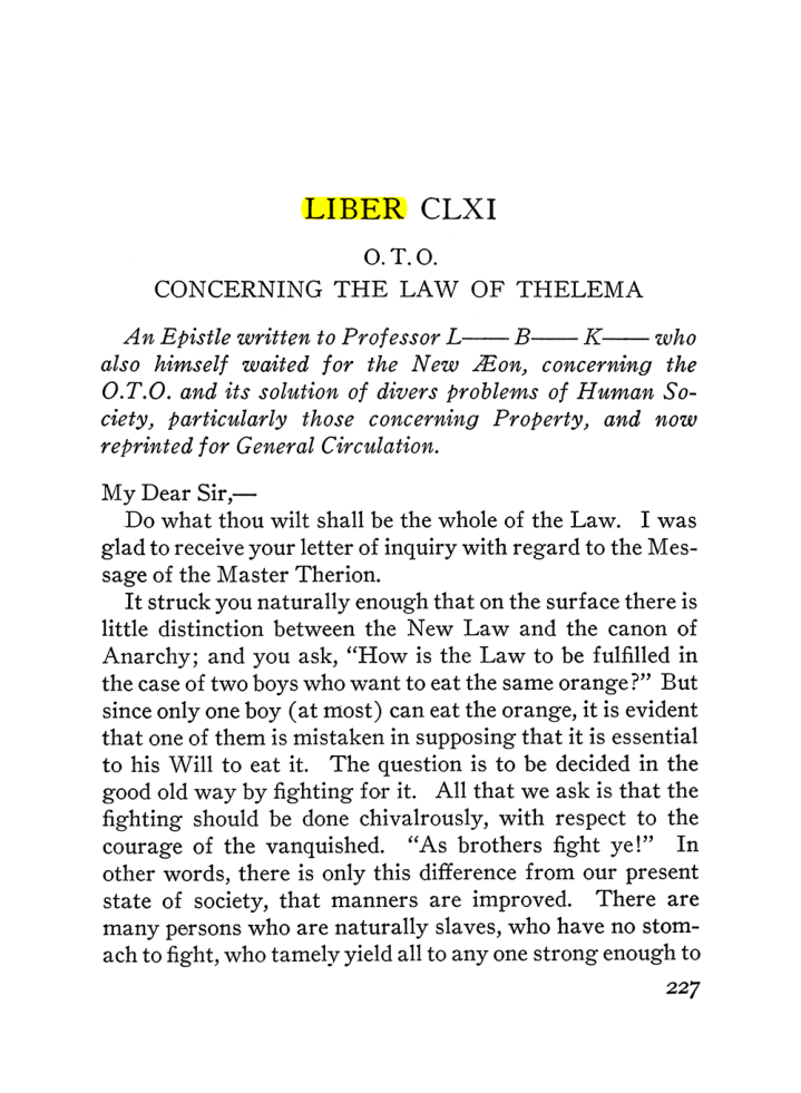 Original scan of The Equinox (Volume III, Number I), PDF page 241