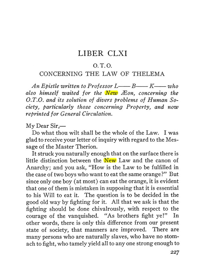 Original scan of The Equinox (Volume III, Number I), PDF page 241