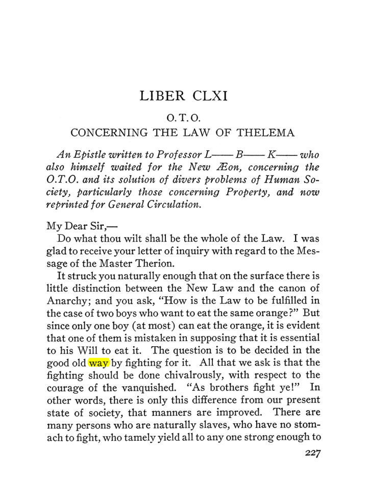 Original scan of The Equinox (Volume III, Number I), PDF page 241