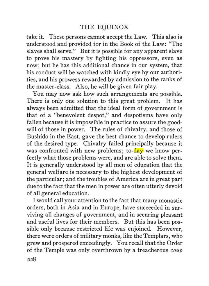 Original scan of The Equinox (Volume III, Number I), PDF page 242