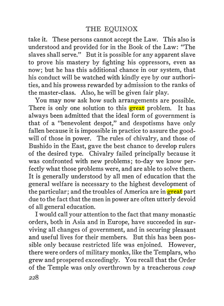 Original scan of The Equinox (Volume III, Number I), PDF page 242
