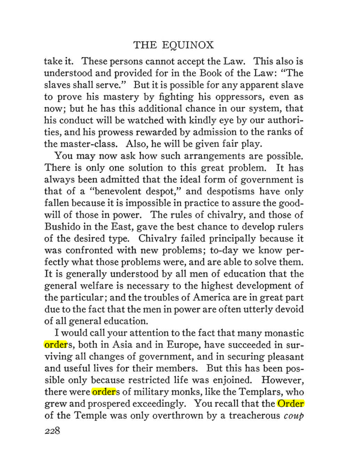 Original scan of The Equinox (Volume III, Number I), PDF page 242