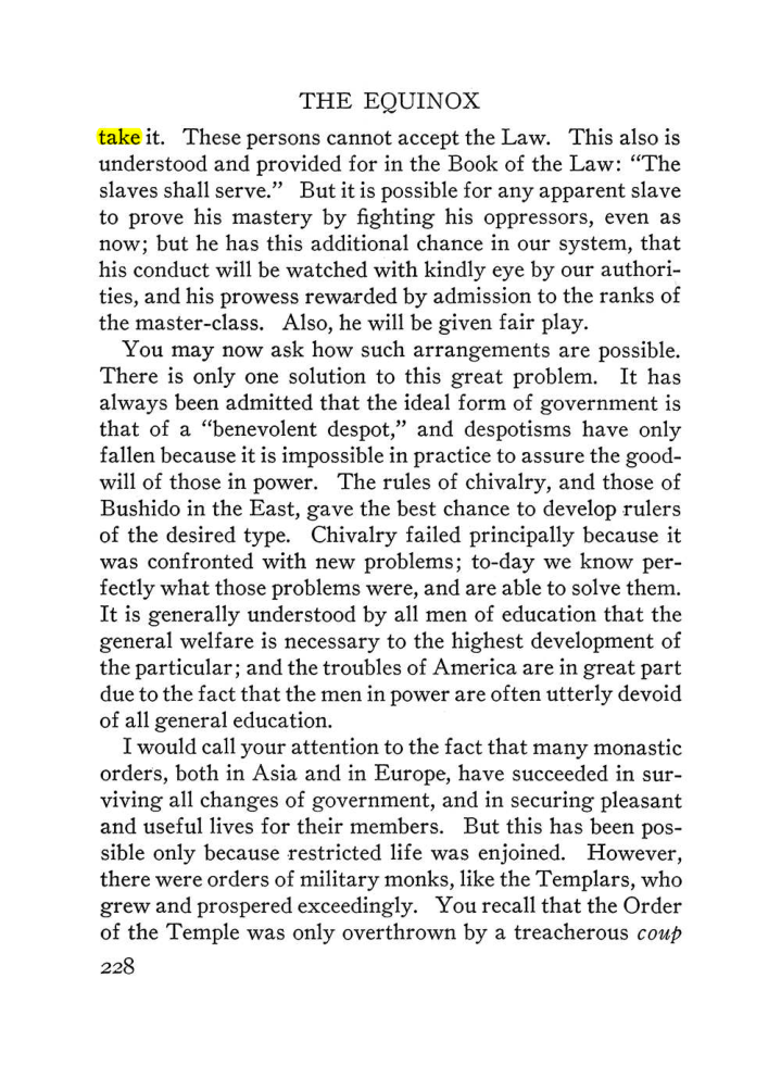 Original scan of The Equinox (Volume III, Number I), PDF page 242