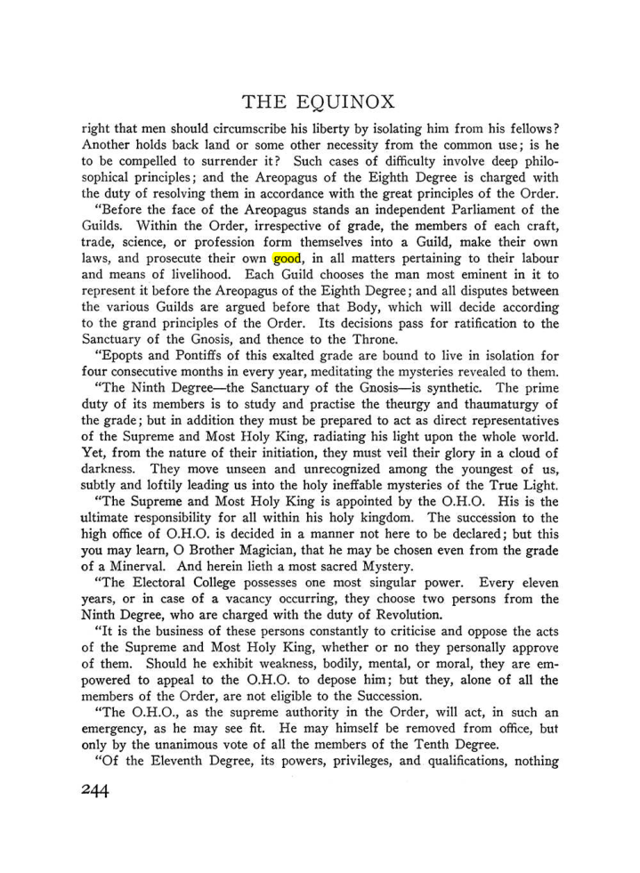 Original scan of The Equinox (Volume III, Number I), PDF page 258