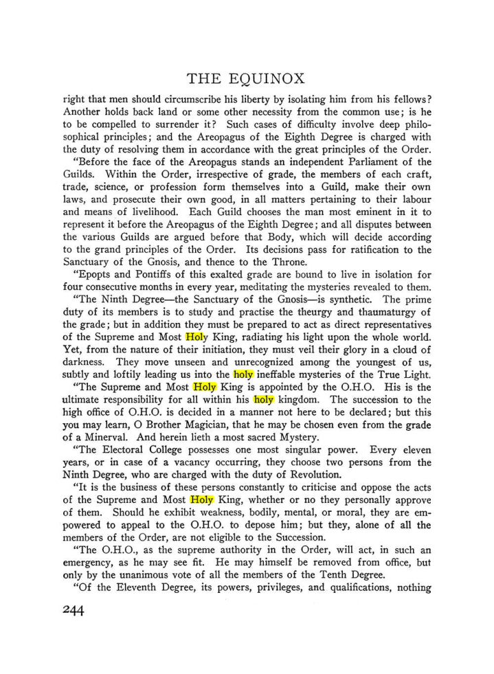Original scan of The Equinox (Volume III, Number I), PDF page 258