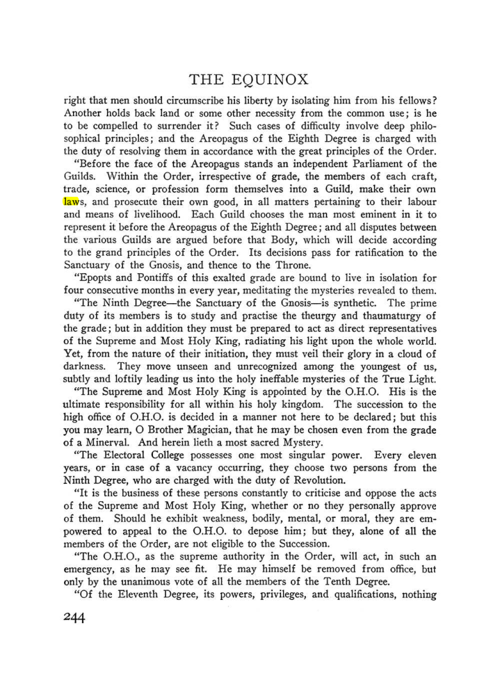 Original scan of The Equinox (Volume III, Number I), PDF page 258