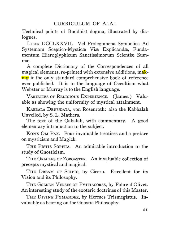 Original scan of The Equinox (Volume III, Number I), PDF page 27