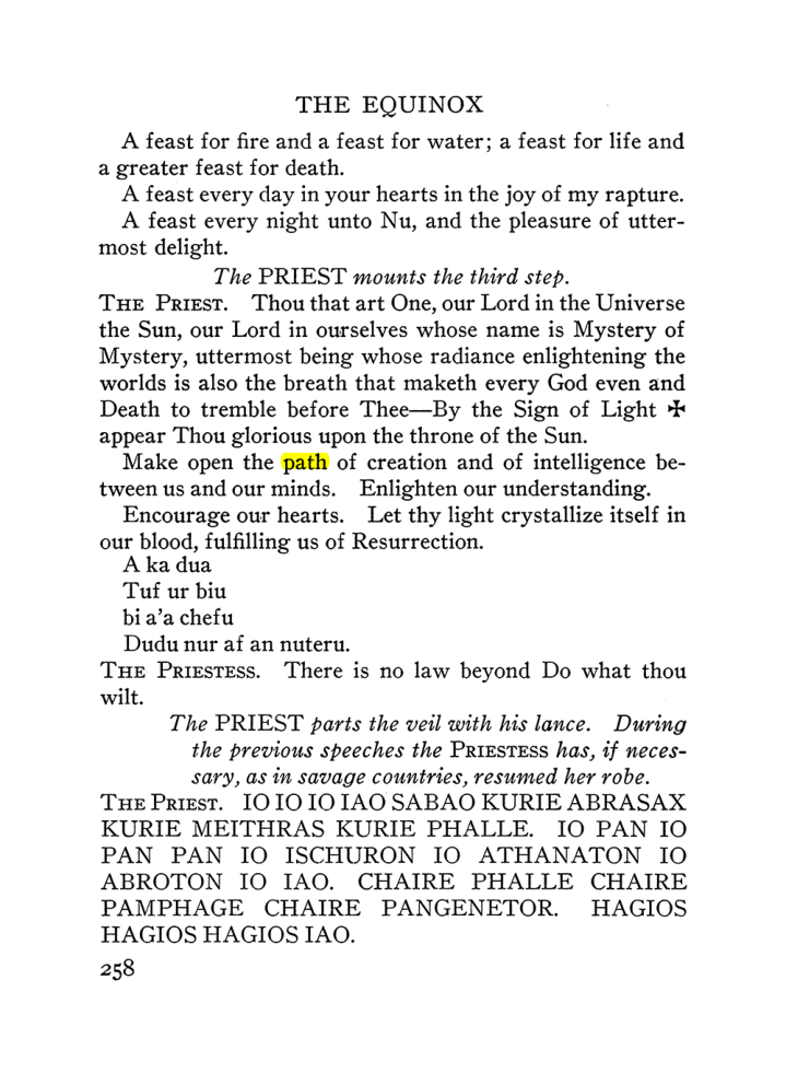 Original scan of The Equinox (Volume III, Number I), PDF page 272