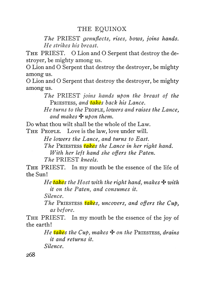 Original scan of The Equinox (Volume III, Number I), PDF page 282