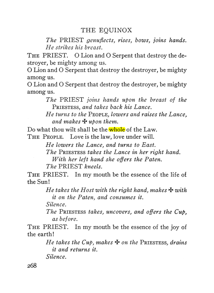 Original scan of The Equinox (Volume III, Number I), PDF page 282
