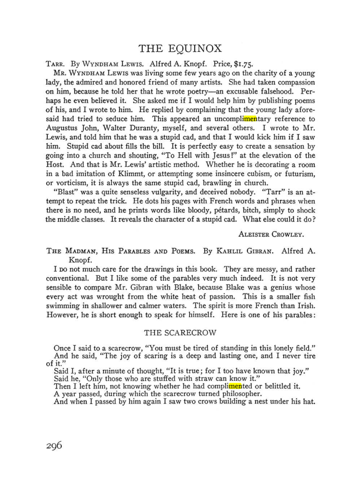 Original scan of The Equinox (Volume III, Number I), PDF page 310