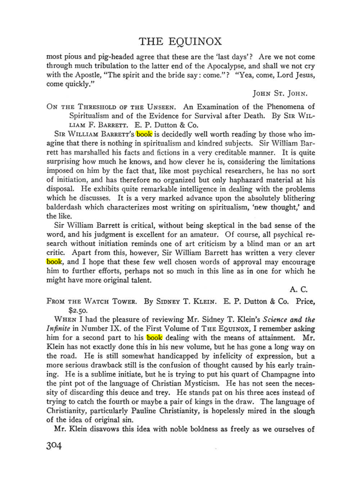 Original scan of The Equinox (Volume III, Number I), PDF page 318