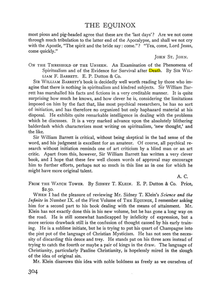 Original scan of The Equinox (Volume III, Number I), PDF page 318