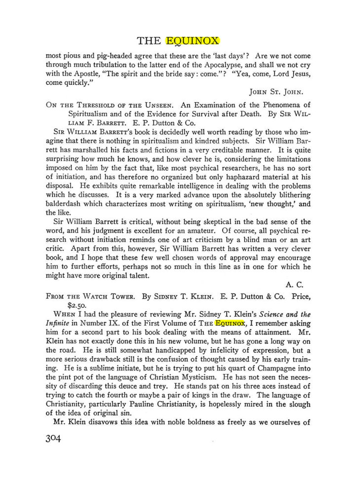 Original scan of The Equinox (Volume III, Number I), PDF page 318