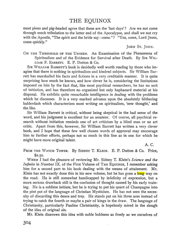 Original scan of The Equinox (Volume III, Number I), PDF page 318