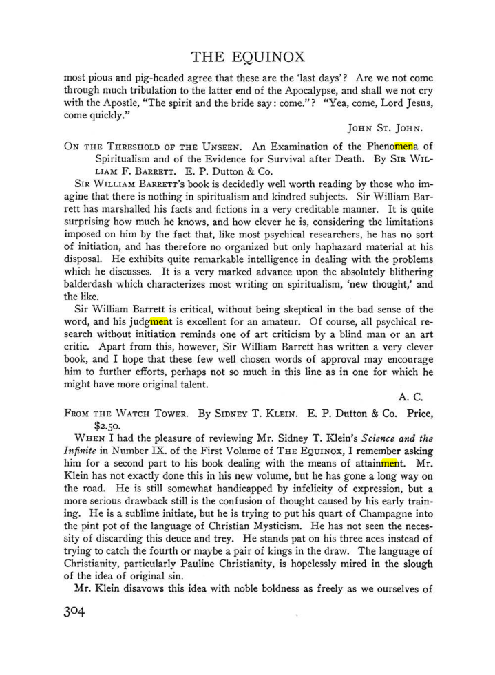 Original scan of The Equinox (Volume III, Number I), PDF page 318